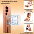 thumbnail image 3 of For Samsung Galaxy S25 Ultra 5G 6.9" Case With Belt Clip Holster And Kickstand MagSafe Magnetic Phone Cases,Brown,For Galaxy S25 Ultra 5G, 3 of 8