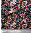 thumbnail image 1 of Soimoi Cotton Duck Fabric & Orchids Floral Print Fabric by Yard 42 Inch Wide, 1 of 1