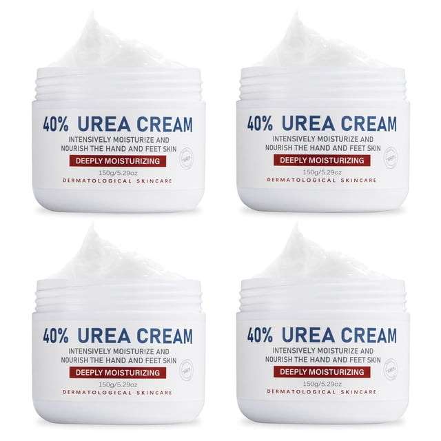 Crema de urea OUKEYA 40% para pies y manos secos y agrietados (4 paquetes)