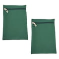 thumbnail image 4 of 2 piezas de bolsillo lateral cosido con cremallera, billetera pequeña, bolsa para teléfono, bolsa de seguridad para viajes Verde, 4 of 9