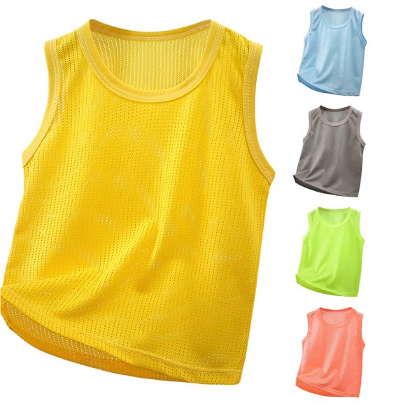 Boys Summer Sleeveless T Shirt Breathable Mesh Tank Top for Kids Casual Comfortable Athletic Activewear Kids To Youth Kid Boy 8-9 Years
