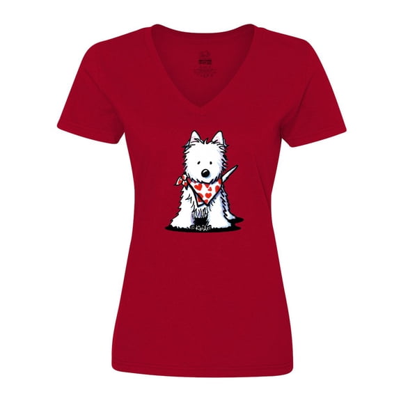 Inktastic Westie in Bandana Women's V-Neck T-Shirt