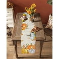 thumbnail image 4 of Fall Table Runner 13x72 Inches Long Thanksgiving Orange Pumpkin Runner for Table Sunflower Autumn Maple Leaves Table Runners Cotton Linen Dresser Scarf for Kitchen Coffee Dining Holiday Party Decor, 4 of 6