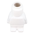 thumbnail image 4 of Pequeño robot florero adorno de entrada florero de resina decoración para el hogar oficina blanco, 4 of 10