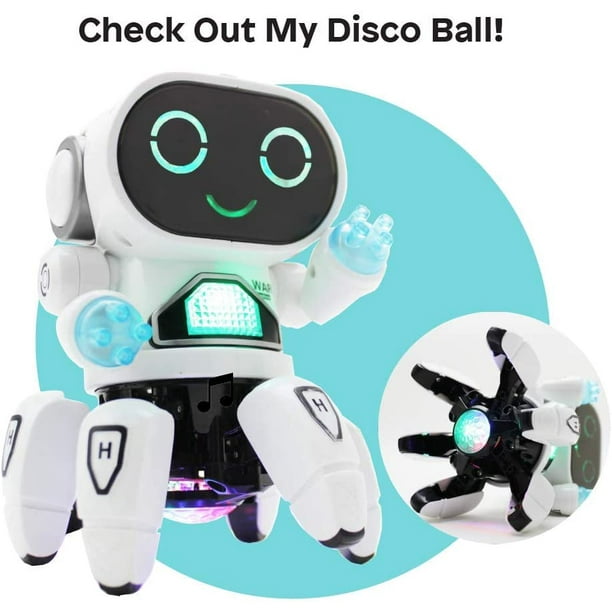dedikation massefylde slå op Dancing Robot Walking Dancing Electronic Robot Toy for Kids with Disco  Flashing Lights and Dance Music - Battery Operated - Walmart.com