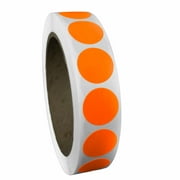 TheDotFactory. 3/4 Inch Orange Round Color-Code Circle Stickers. 1000 Dots per Roll. USA Made!