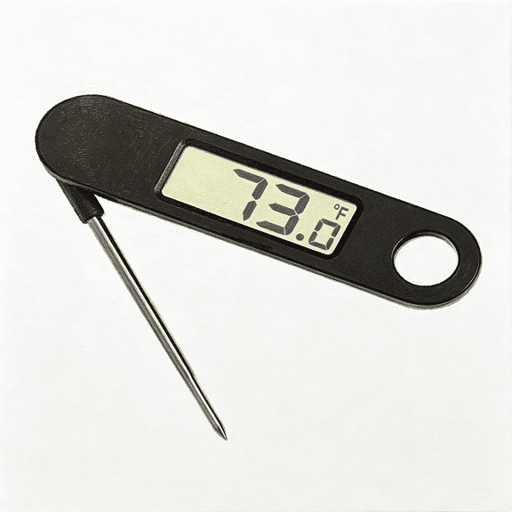 GJX 1476 Instant Read Digital Meat Food Grill Bbq Cooking Kitchen Thermometer, Tailgating and Grilling Compact Folding Probe, Black Thermometer for Cooking