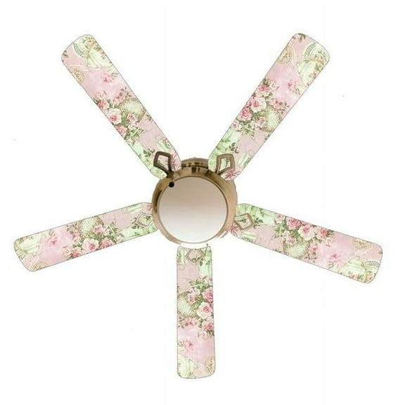 888 Cool Fans F52-0001114 52 in. Tea for Two 5-Blades White Ceiling Fan with Lamp