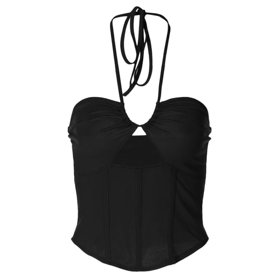 Vedolay Crop Tops Women's Organic Cotton Camisole Tank Top with Built-in Shelf Bra,Black M