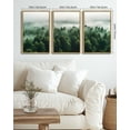 thumbnail image 4 of SHENIFY Green Fog Pine Tree Wall Art 16x24in3pcs Natural Framed Nature Misty Nordic Forests Morden Decor Artwork Prints Rustic Living Room Home Office, 4 of 7