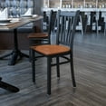 thumbnail image 2 of Flash Furniture HERCULES Series Black Vertical Back Metal Restaurant Chair - Cherry Wood Seat, 2 of 12