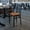 Cherry Wood Seat/Black Metal Frame, variant on Emma + Oliver Black Vertical Back Metal Restaurant Chair - Cherry Wood Seat