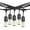 White Light, variant on 14' STRING LIGHT 10 SOCKETS 16'' SPACING E26 BLACK KIT - W/1W PLASTIC LED S14 CLEAR LAMPS