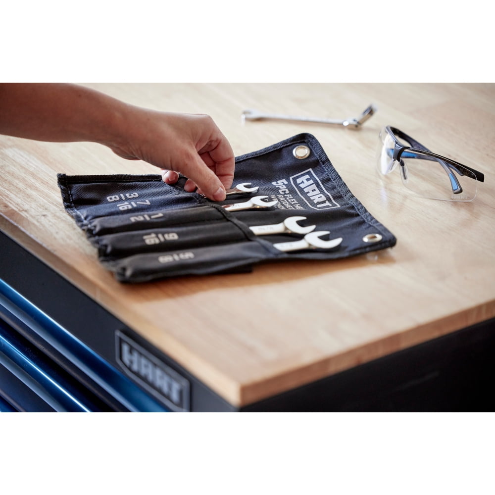 HART 5 Piece Flex Head Ratcheting Wrench Set SAE, New Condition