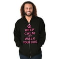 thumbnail image 5 of Keep Calm Walk Your Dog Pet Owner Zip Up Hoodie Men's Women's Brisco Brands S, 5 of 5