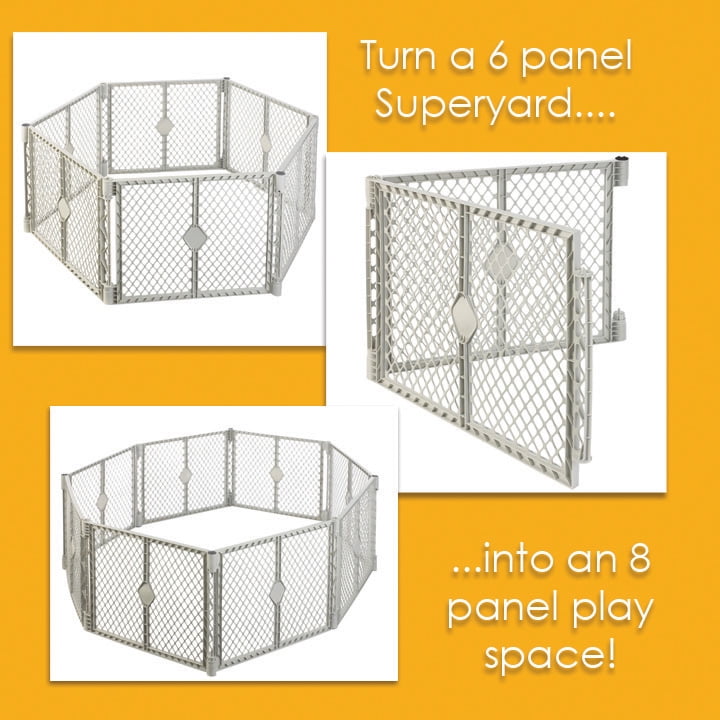 Yards Area SuperYard Extension Kit Baby Gate Play Yard Safety Panel Child Set