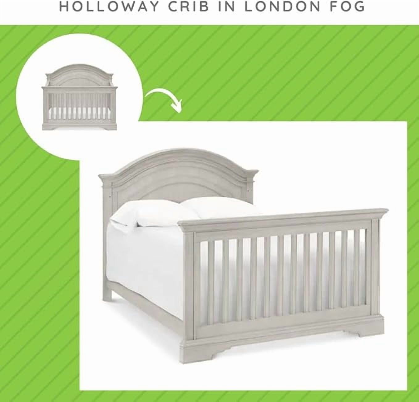 Full-Size Conversion Kit Bed Rails for Franklin & Ben Cribs (London Fog)