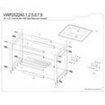 thumbnail image 5 of Kingston Brass VWP2522A5 Quadras 25" Ceramic Console Sink with Steel Base and Shelf (1-Hole), White/Oil Rubbed Bronze, 5 of 7