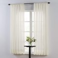 thumbnail image 1 of Cortina SmartSheer, barra sólida, bolsillo para ventana, panel transparente, color marfil, 1 of 7