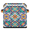 Multicolor 4, variant on CURLYOOT Mexican Cube Storage Bin 11 Inch Fabric Storage Cube for Shelves Decorative Mexican Tile Foldable Basket with Leather Handle for Closet Shelves Organizer