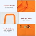 thumbnail image 4 of Unique Bargains 4pcs Kitchen Cooking Aprons 75x65cm Polyester Artist Painting Apron with 2 Pockets for Women Men Chef, Orange, 4 of 5