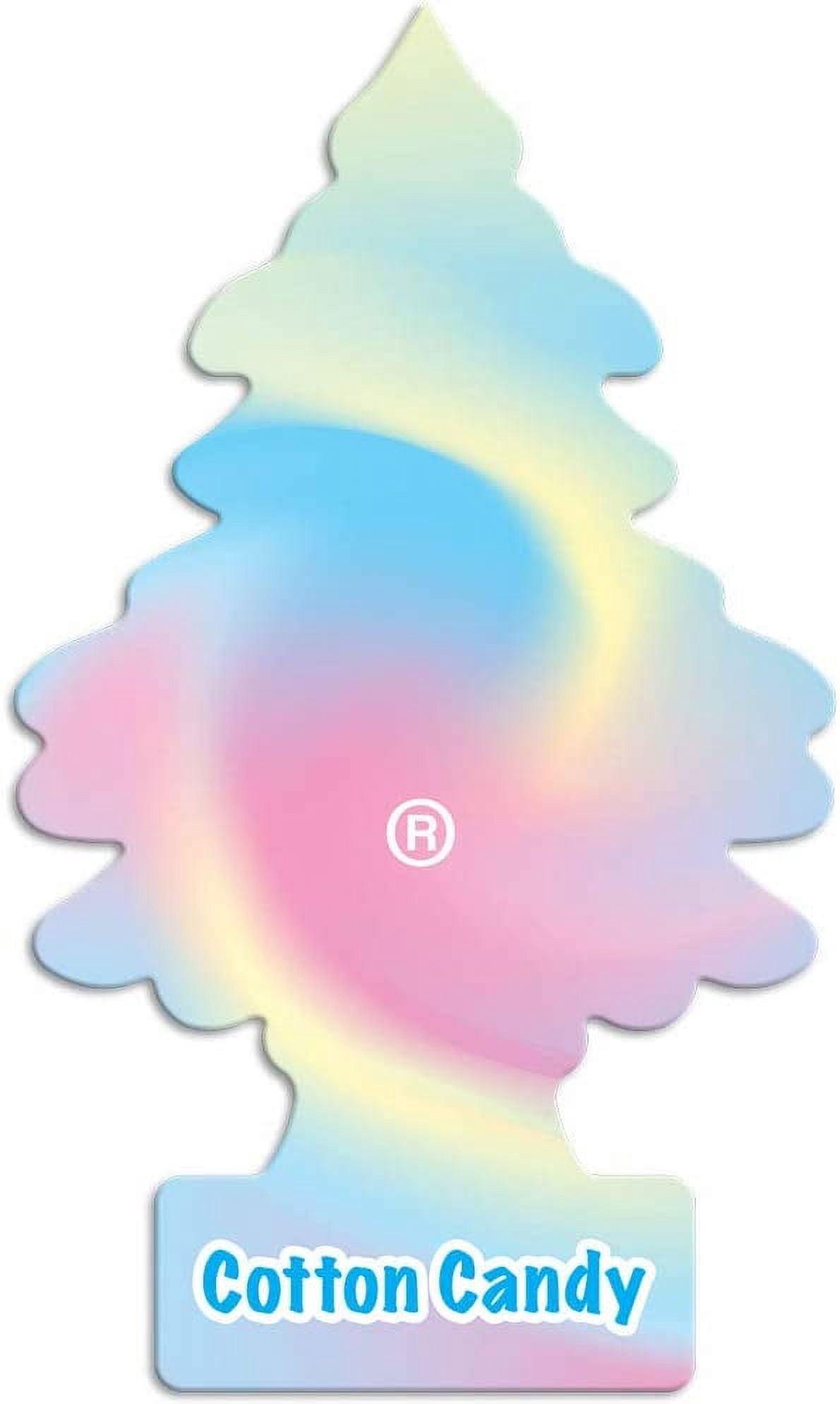 LITTLE TREES Car Air Freshener Hanging Tree Provides Long Lasting Scent for Auto or Home  COTTON CANDY Scent, 24 count