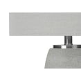 thumbnail image 4 of 25" Gray and Silver Ceramic Cylinder Table Lamp With Gray Drum Shade, 4 of 5