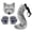 Dark Gray, variant on HNMKIU Festive Halloween Set With Realistic Furry Gloves And Tail For Cosplay Celebrations Accessories For Adults Party Themed Events Red - One Size