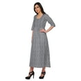 thumbnail image 2 of Moomaya Haut Indien Imprimé Robe Kurti Longue Tunique à Manches 3/4 Robes pour Femmes, 2 of 5