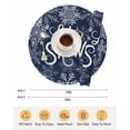 thumbnail image 6 of 15 Inch Round Placemats Set of 6, Navy Blue Christmas Non Slip Heat Insulation PP Table Mats, Retro Rustic Winter Snowflakes Xmas Washable Place Mats for Kitchen Dining Party Table Decor, 6 of 7
