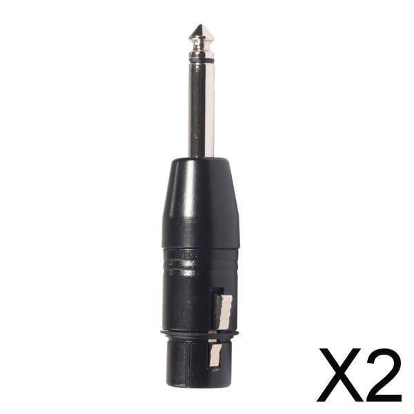 Adaptador de Cable XLR Hugo Hembra de 2x3 Pines a Conector mono macho de 6,35 mm 2 piezas