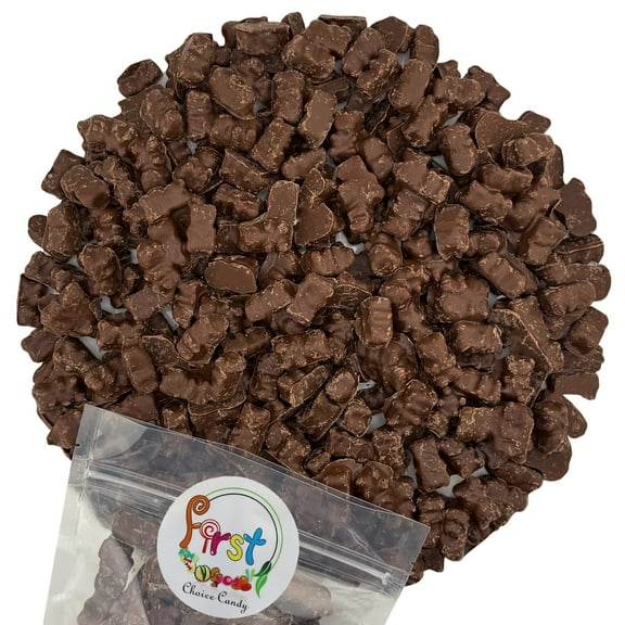 FirstChoiceCandy Gummy Bears ( Dark Chocolate covered Gummy Bears, 2 Pound )