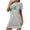 Gray, variant on 65% Off Clear! Christmas Pajamas for Women Christmas Gifts for Men Bbq Christmas Women'S Plus Size Short Nightgown with Printed On The Chest