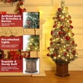 thumbnail image 4 of Lumiparty 4.5 Ft Pre-Lit Artificial Christmas Tree, with 108 Warm White Led Lights, Easy Assembly, Fake Xmas Tree for Home Office Party Decor, 4 of 5