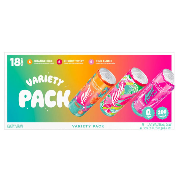 Alani Nu Energy Drink Variety Pack – 12 fl oz Cans, 18 Count – Zero Sugar Performance Energy Beverage