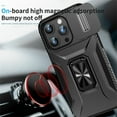thumbnail image 4 of ELEHOLD for iPhone 13 Pro Heavy Duty Case Shockproof Anti-Scratch with Built-in Magnetic Rotation Ring Holder Stand Case,Rugged Non-Slip Slide Lens Protector Hard Case Cover, black, 4 of 8
