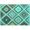 thumbnail image 1 of Ahgly Company Machine Washable Indoor Rectangle Abstract Turquoise Blue Contemporary Area Rugs, 6' x 9', 1 of 4