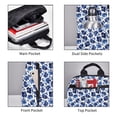 thumbnail image 3 of Fuzoiu Blue Ink Flowers Print Lightweight Daypack,Weekender Bag for Men and Women, Travel Backpack with Padded Straps for School, Travel & Work, 3 of 7