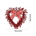 thumbnail image 5 of Artificial Berries Wreath Heart Wreath for Valentines Day Wedding Decoration, 5 of 9