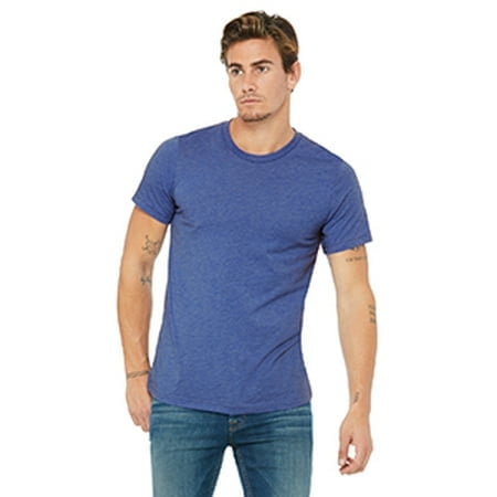 Bella Canvas Mens CVC Jersey Tee, XS, Heather True Royal