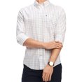 thumbnail image 1 of Tommy Hilfiger - Camisa con botones y estampado de cuadros multicolor para hombre, color blanco, grande, 1 of 1