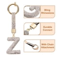 thumbnail image 4 of Encanto de letra Z de Uxcell, encanto de alfabeto de rhinestone para hacer joyas, blanco, 4 of 6