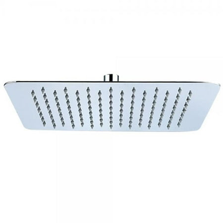 Rainfall Showerhead Finish - SR SUN RISE Luxury 12 Inch Large Square Stainless Steel Shower Head High Pressure Rainfall Showerhead Ultra Thin Water Saving Chrome Finish 2.5 Gpm