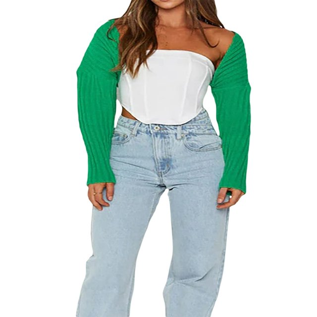 Women Ultra-short Knitted Sweater Coat