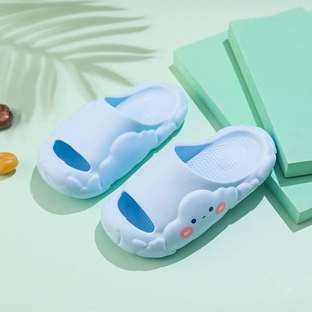 

TUWABEII Summer Slipper for Toddler Kids Children s s Indoor Bathroom Non-slip Water Leakage Drag Boys And Girls Cute Thick Soft Bottom Sandals Under $10