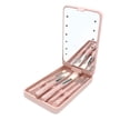 thumbnail image 1 of Smart LED Makeup Mirror Tabletop Mirror with 5 Makeup Brushes Portable & Foldable Mirror USB Rechargeable for Daily & Travel, 1 of 5