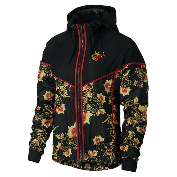 Nike Sportswear NSW Floral Windrunner Printed Women's Jacket Black-Red-Yellow 922188-010