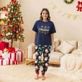 thumbnail image 2 of REORIAFEE Matching Christmas Pajamas Family 2 Piece Loungewear Long Sleeve Top and Pant Santa Graphic Soft Sleepwear Blue S-2XL, 2 of 8