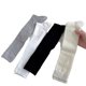 thumbnail image 2 of Xiao Hua 3 pares de calcetines casuales de tubo de algodón hasta la rodilla para mujer, de punto liso, largos hasta la rodilla, regalo para toda la temporada, elásticos, suaves (negros), 2 of 2
