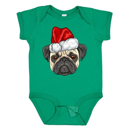 

Inktastic Christmas Pug Dog Santa Gift Baby Boy or Baby Girl Bodysuit